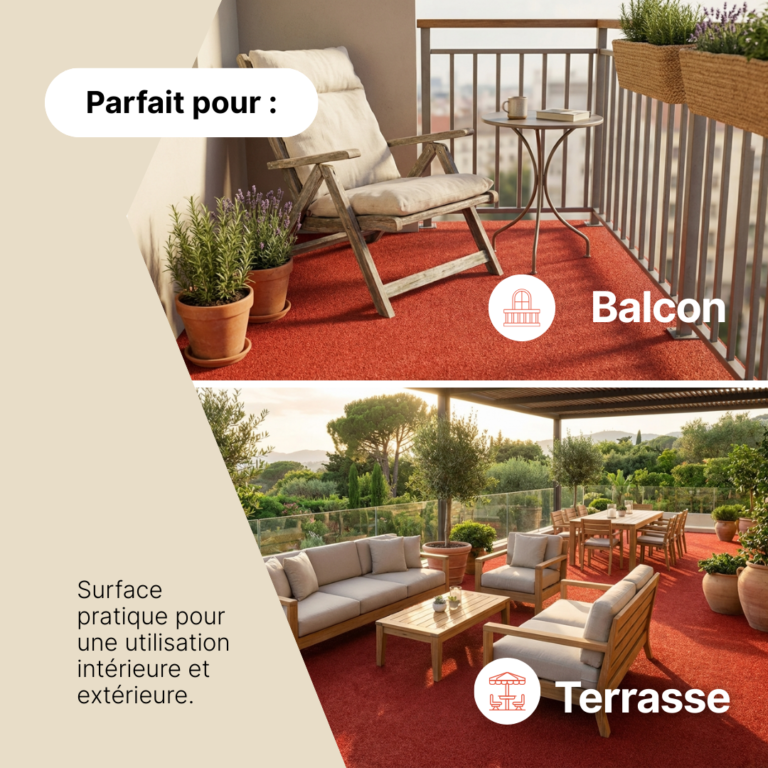 Gazon Synthétique Pemba Rouge 4mm