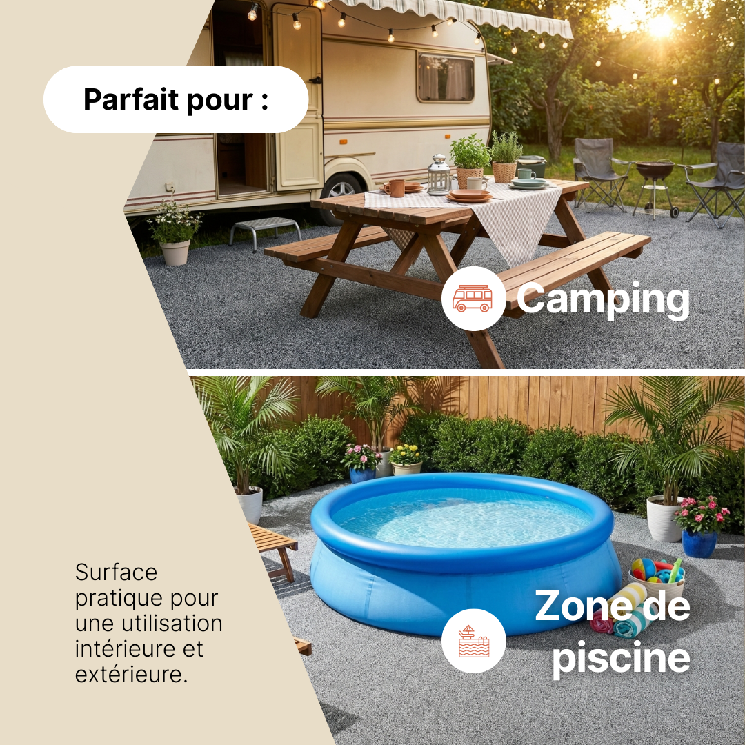 Gazon Synthétique Canyoo Gris 7 mm