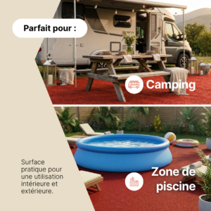 Gazon Synthétique Pemba Rouge 4mm