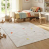 Tapis Enfant Snooki Routes Pastel Beige Antidérapant