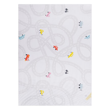 Tapis Enfant Snooki Routes Pastel Beige Antidérapant