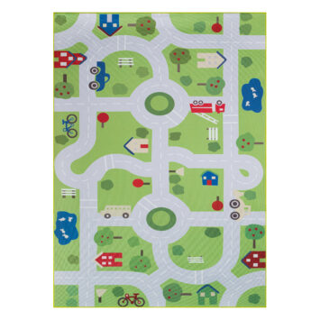 Tapis Enfant Snooki Ville Vert Antidérapant