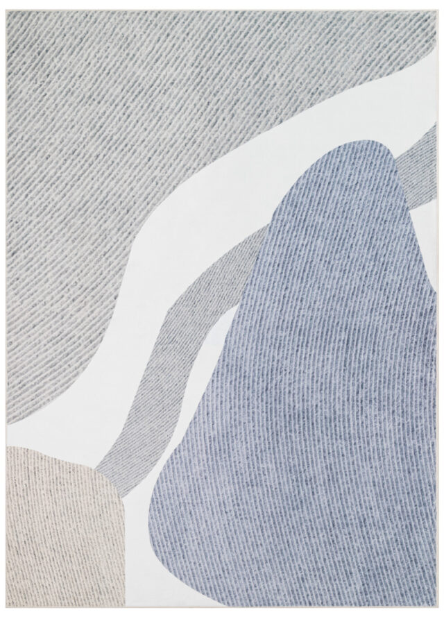 Tapis Wisp Gris Bleu Abstrait