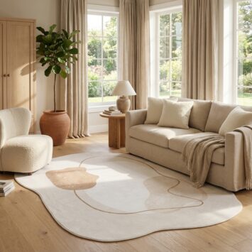 Tapis Wisp À Forme Irrégulière Pastel