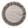 Tapis Melissa Rond Gris Noir ZigZag Intérieur Extérieur