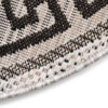 Tapis Melissa Rond Gris Noir ZigZag Intérieur Extérieur