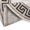 Tapis Melissa Rond Gris Noir ZigZag Intérieur Extérieur