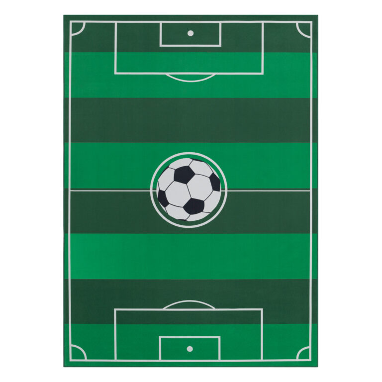 Tapis Enfant Snooki Terrain de Football Vert Antidérapant