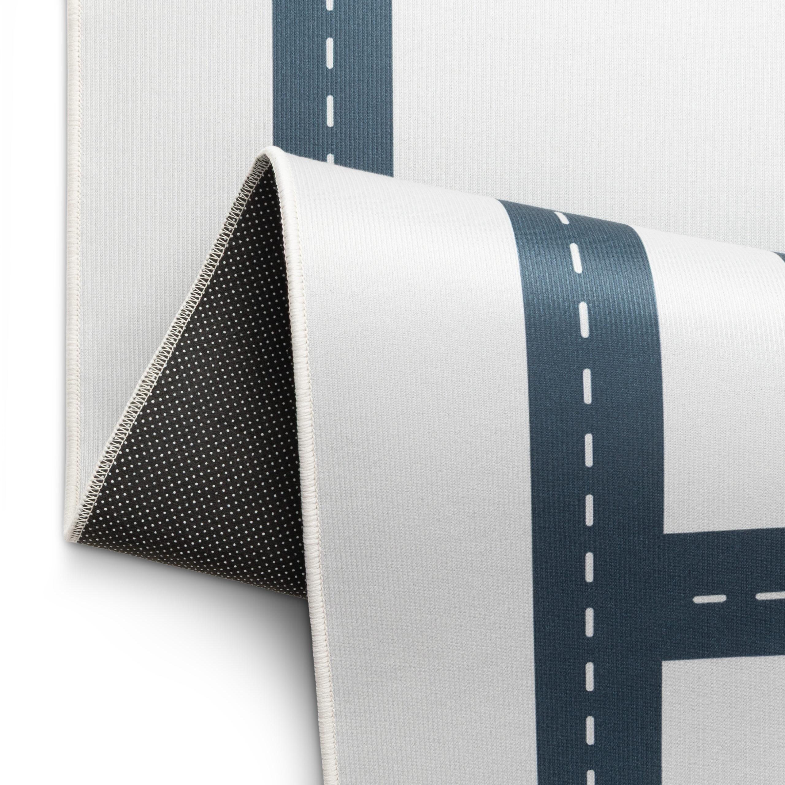 Tapis Enfant Snooki Ville Gris Bleu Marine Antidérapant