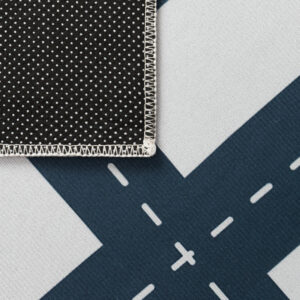 Tapis Enfant Snooki Ville Gris Bleu Marine Antidérapant