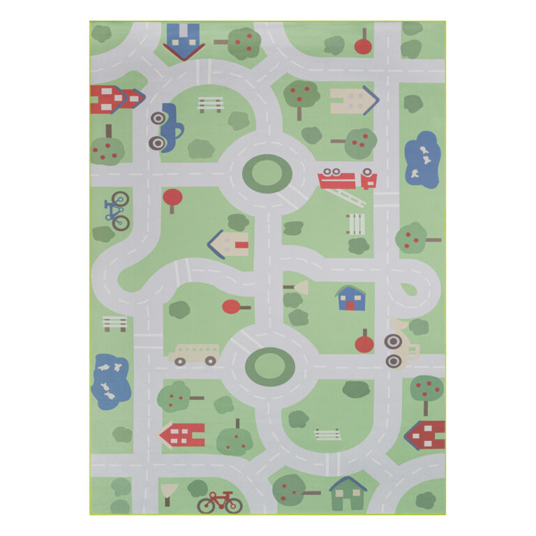 Tapis Enfant Snooki Ville Vert Antidérapant