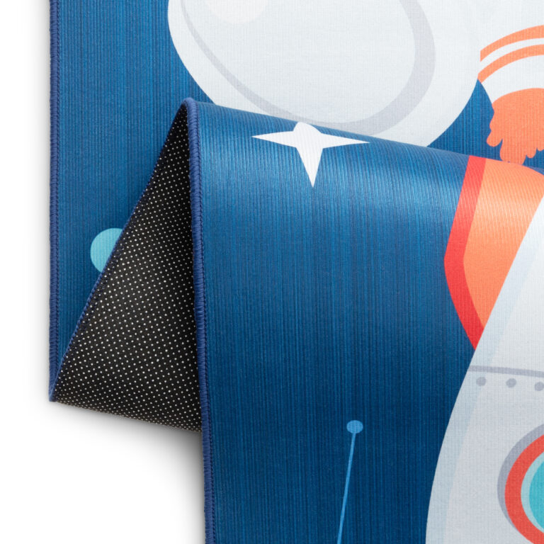 Tapis Enfant Snooki Fusées Bleu Marine Antidérapant
