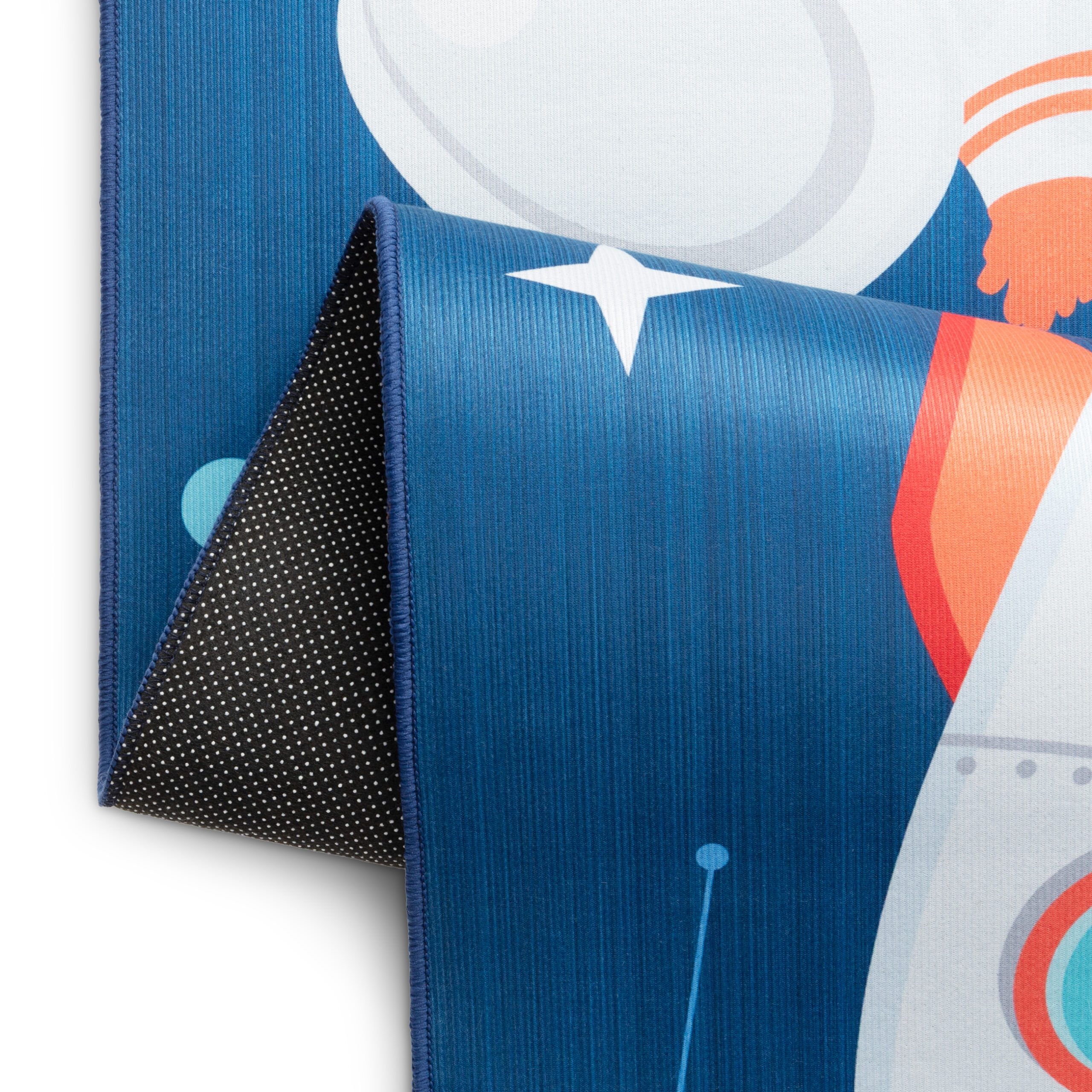 Tapis Enfant Snooki Fusées Bleu Marine Antidérapant