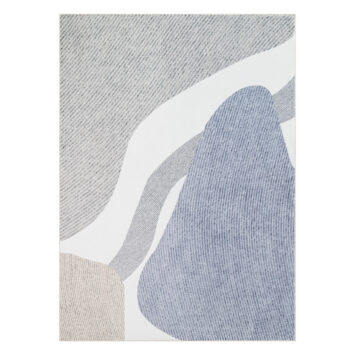Tapis Wisp Gris Bleu Abstrait