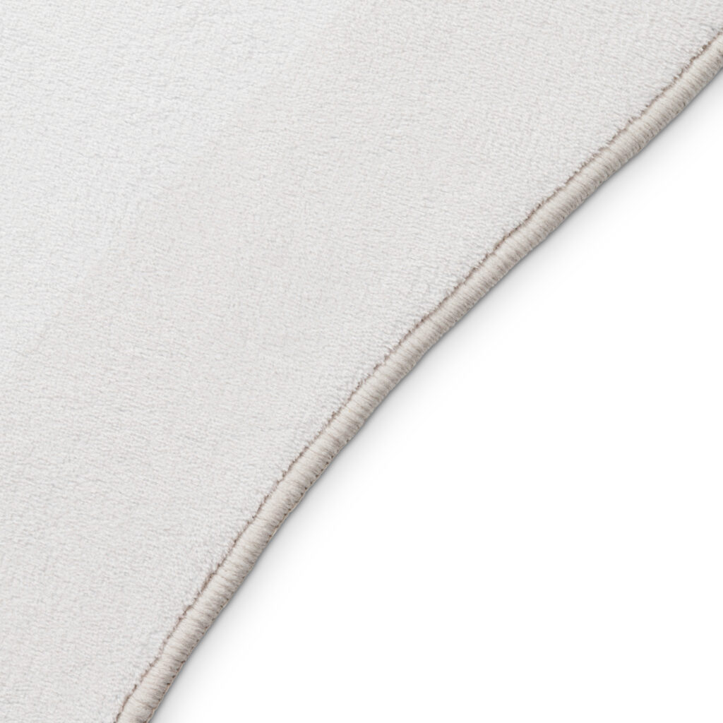 Tapis Wisp À Forme Irrégulière Blanc Lignes
