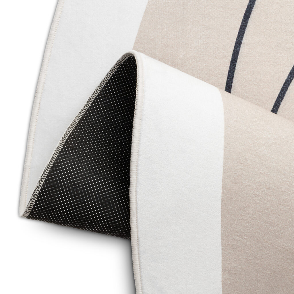 Tapis Wisp À Forme Irrégulière Beige Lignes