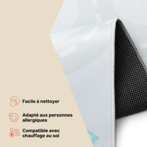 Tapis Enfant Snooki Terrain de Football Vert Antidérapant