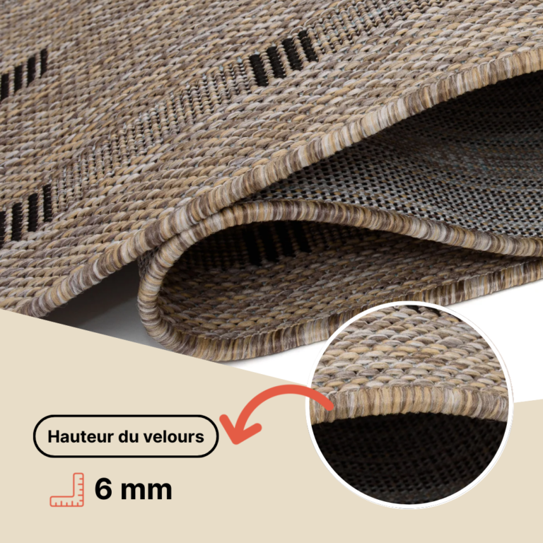 Tapis Melissa Gris Moucheté Géométrique Intérieur Extérieur