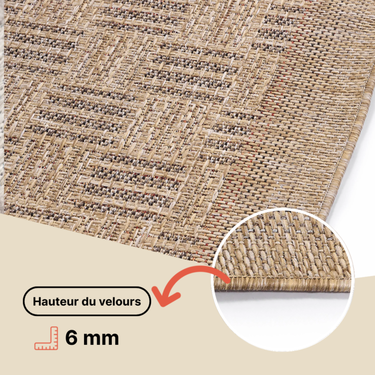 Tapis d'extérieur Yucana Beige Rayures