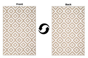 Tapis Ibiza Extérieur Réversible Imperméable Beige Blanc