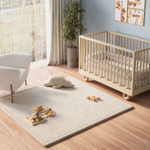 Tapis Enfant Fluffin Carré Beige