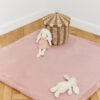 Tapis Enfant Fluffin Carré Rose