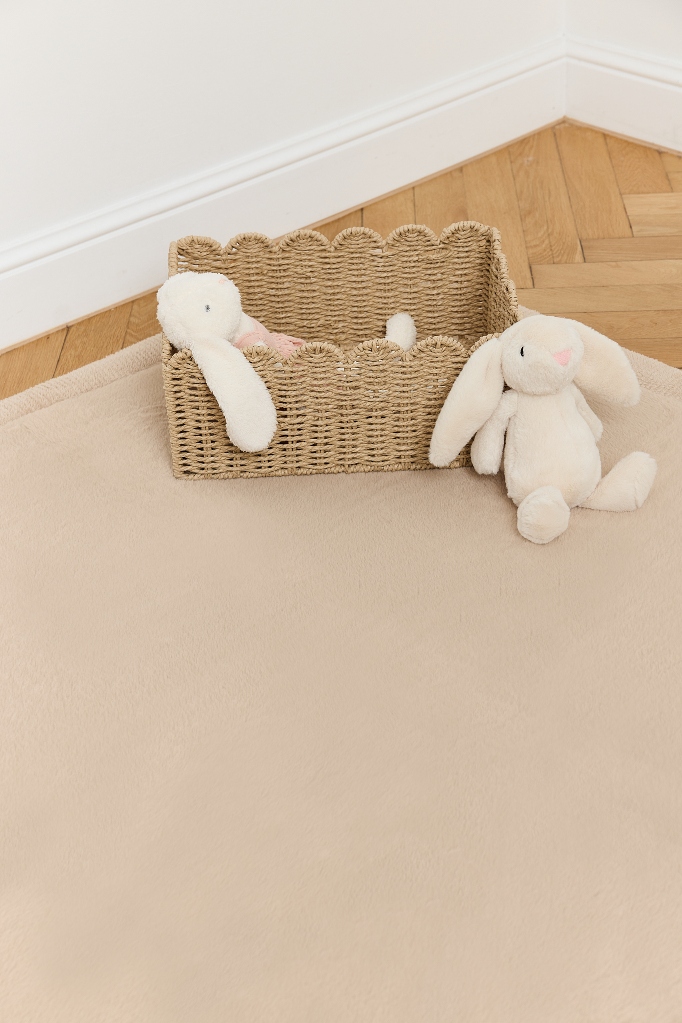 Tapis Enfant Fluffin Carré Beige
