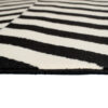 DREAM Tapis Moderne Optique Rayures Noir Blanc Fin