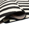 DREAM Tapis Moderne Optique Rayures Noir Blanc Fin