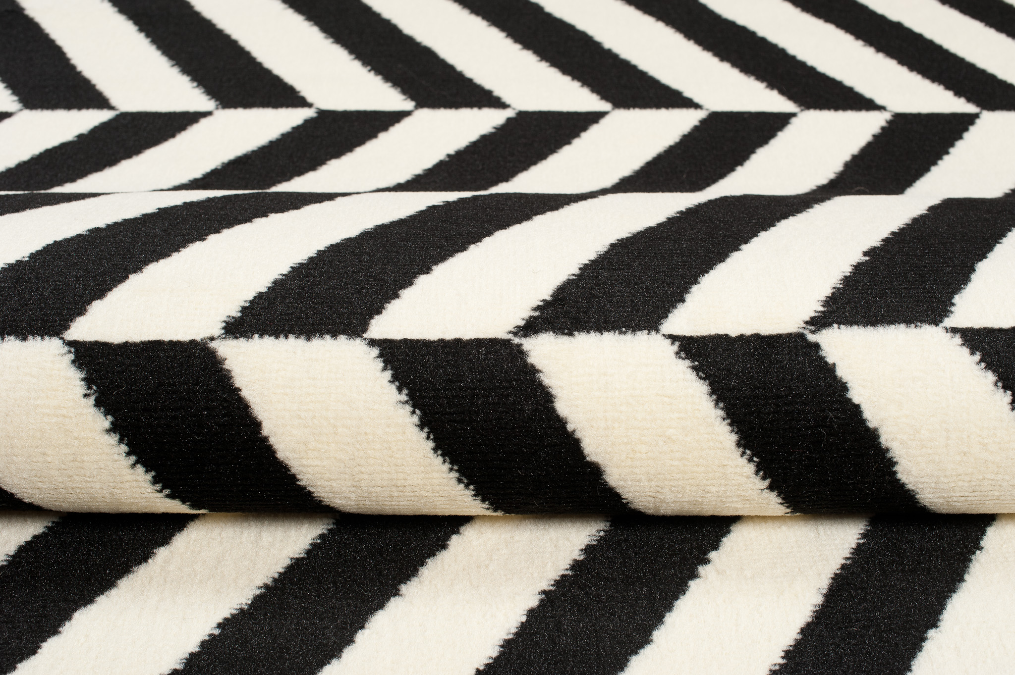 DREAM Tapis Moderne Optique Rayures Noir Blanc Fin