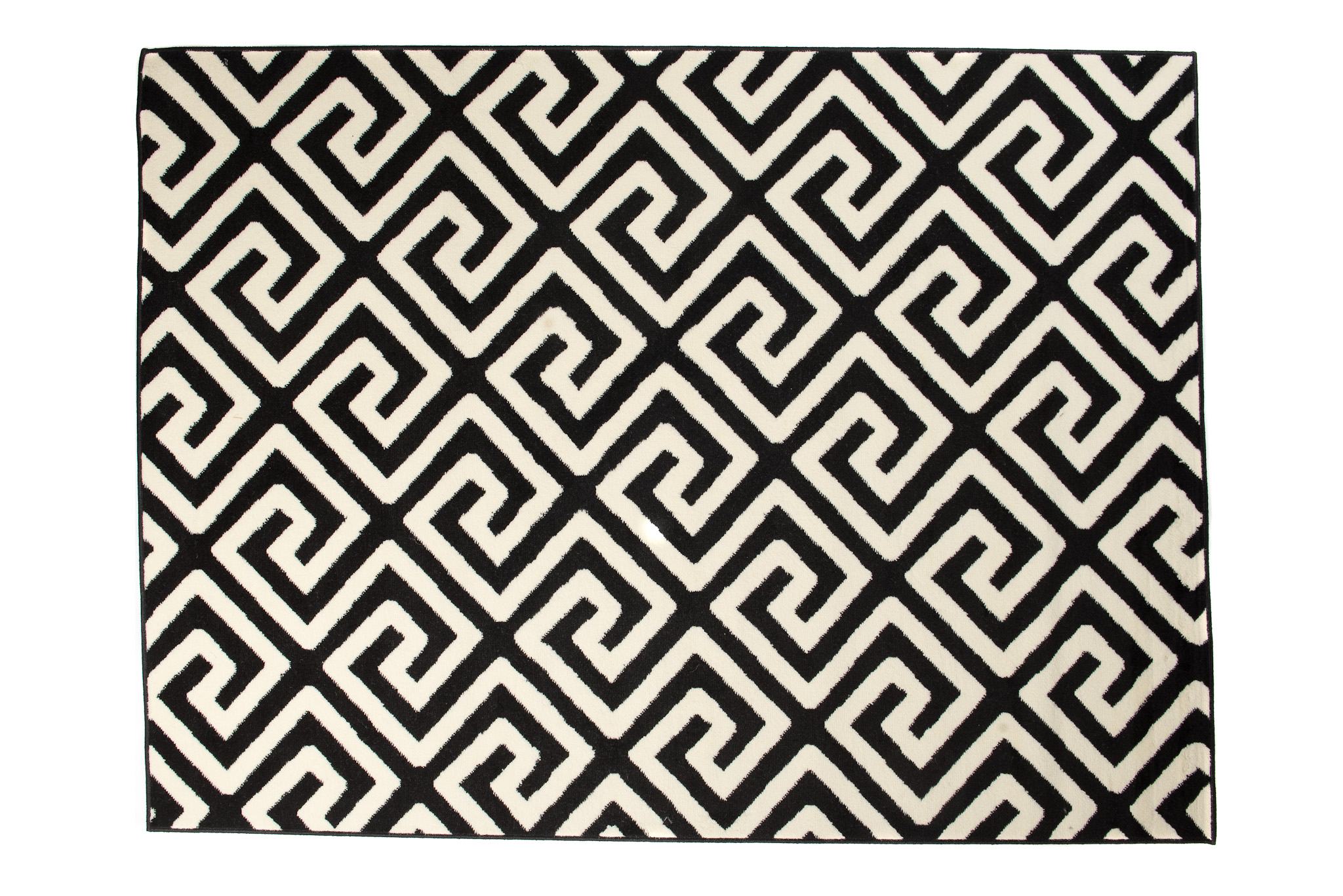 DREAM Tapis Moderne Optique Géométrique Noir Blanc Fin