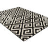 DREAM Tapis Moderne Optique Géométrique Noir Blanc Fin