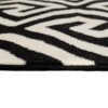 DREAM Tapis Moderne Optique Géométrique Noir Blanc Fin