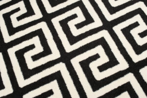 DREAM Tapis Moderne Optique Géométrique Noir Blanc Fin