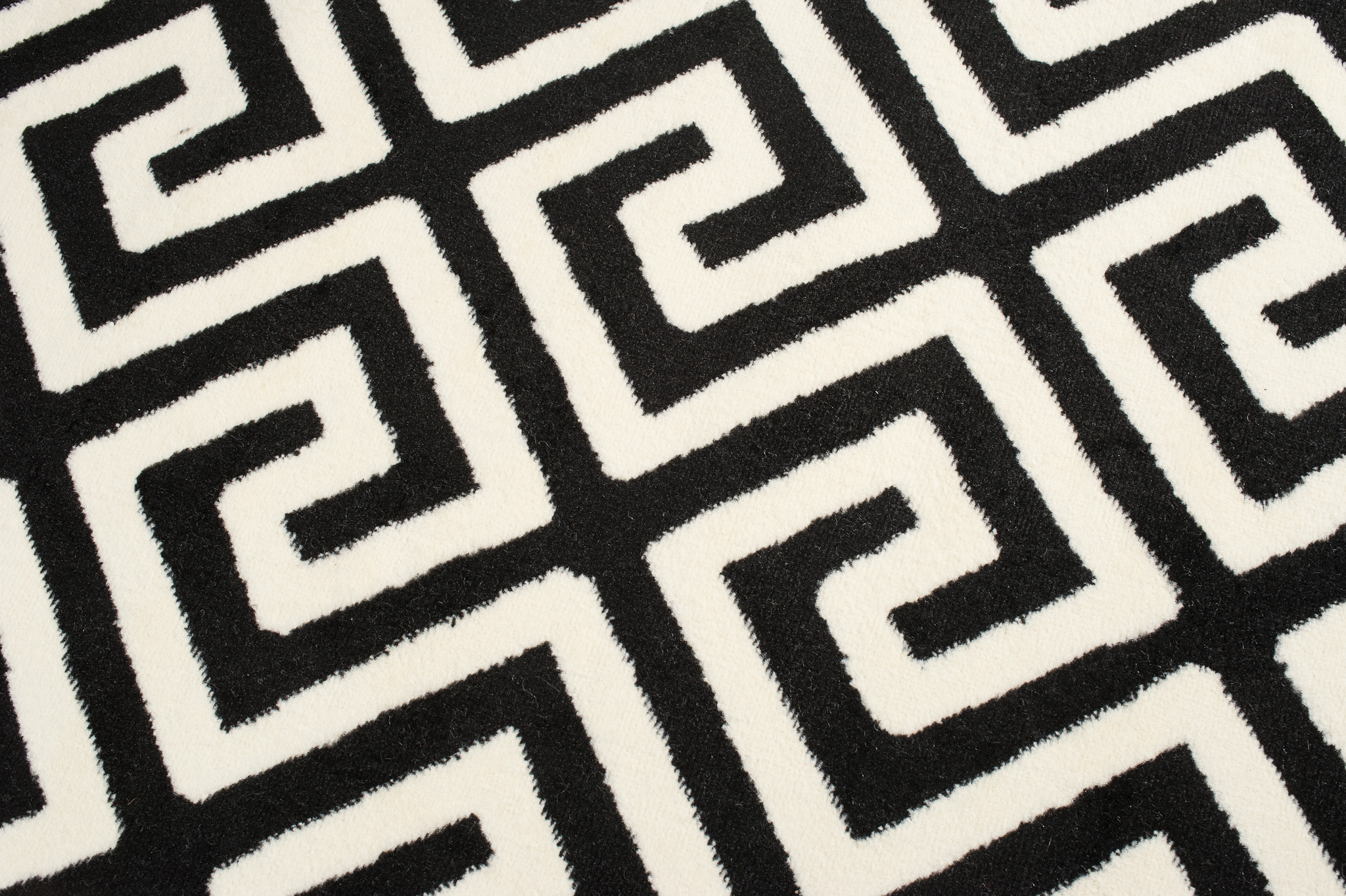 DREAM Tapis Moderne Optique Géométrique Noir Blanc Fin