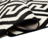DREAM Tapis Moderne Optique Géométrique Noir Blanc Fin