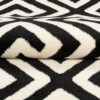 DREAM Tapis Moderne Optique Géométrique Noir Blanc Fin