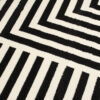 DREAM Tapis Moderne Optique Rayures Géométrique Noir Blanc Fin
