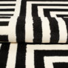 DREAM Tapis Moderne Optique Rayures Géométrique Noir Blanc Fin