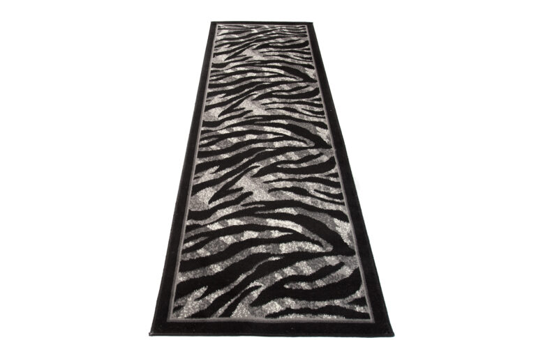 Tapis De Passage Dream Moderne Gris Noir Imprimé Animal