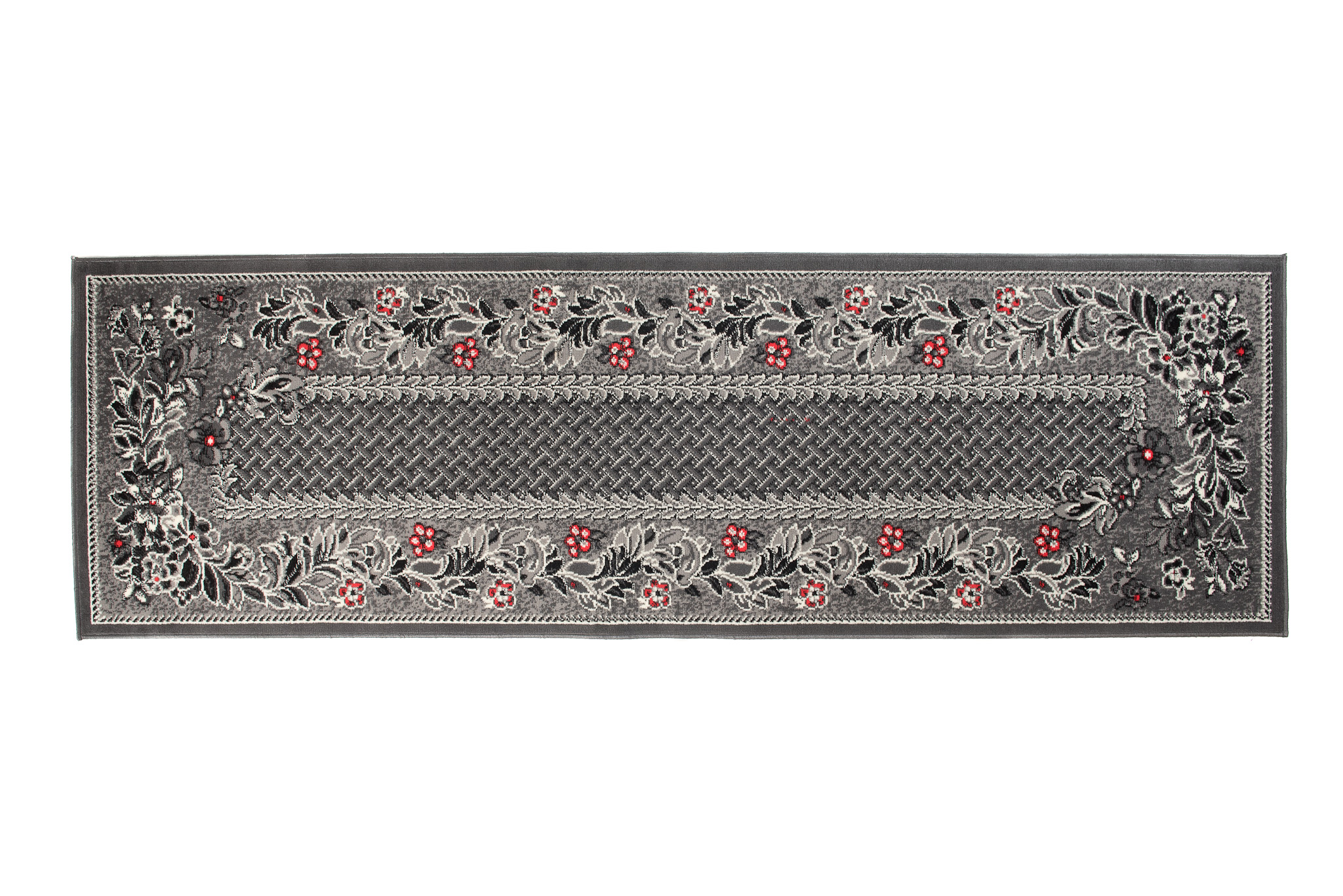 Tapis De Passage Dream Traditionnel Gris Motif Floral