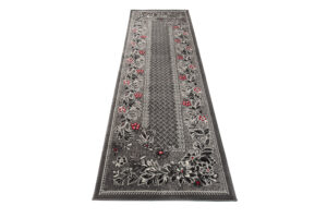 Tapis De Passage Dream Traditionnel Gris Motif Floral