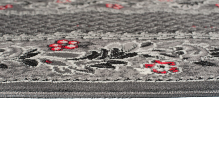 Tapis De Passage Dream Traditionnel Gris Motif Floral