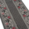 Tapis De Passage Dream Traditionnel Gris Motif Floral