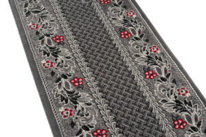 Tapis De Passage Dream Traditionnel Gris Motif Floral