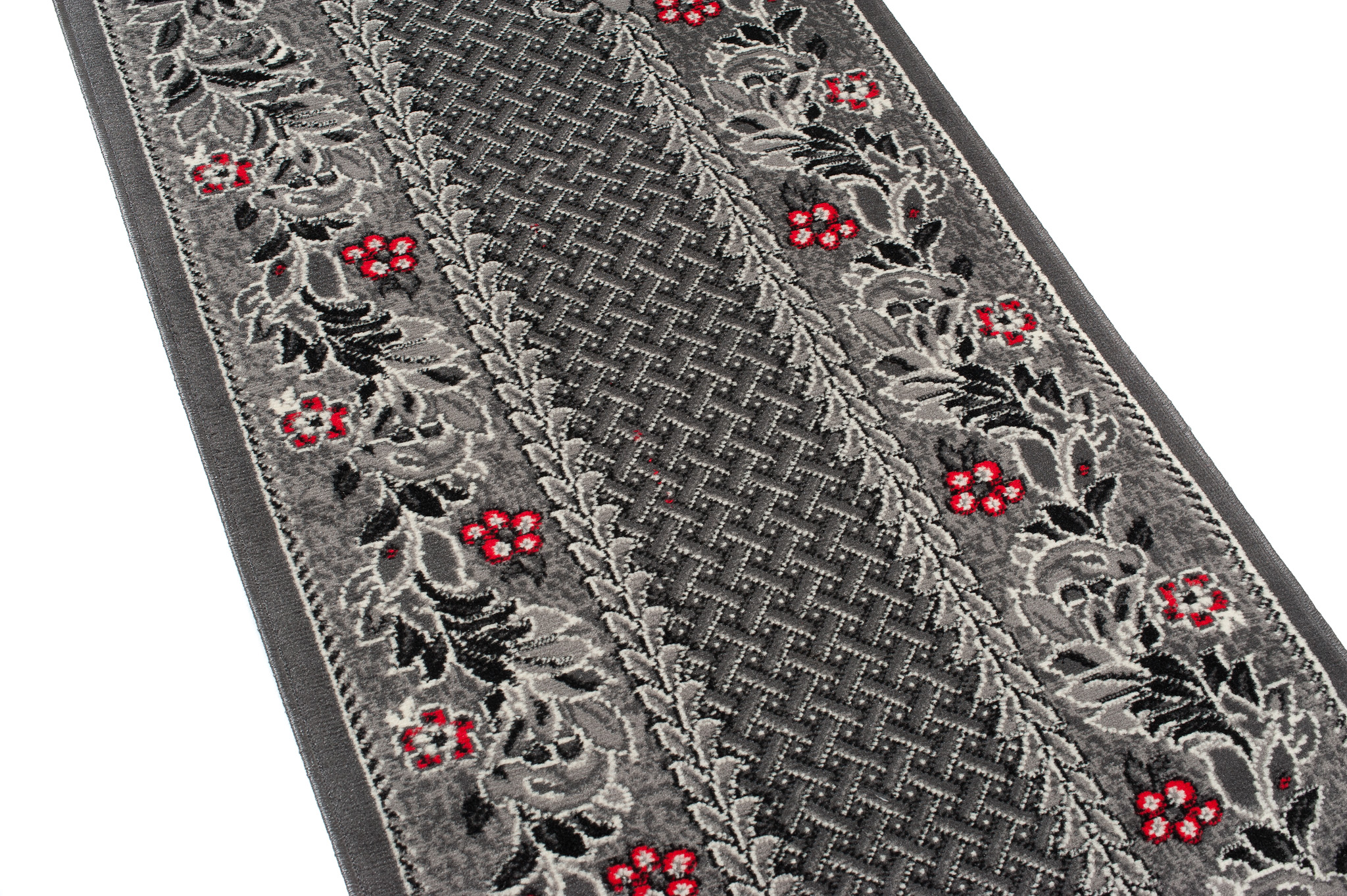 Tapis De Passage Dream Traditionnel Gris Motif Floral