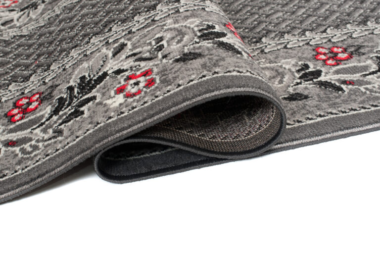 Tapis De Passage Dream Traditionnel Gris Motif Floral