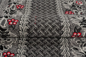 Tapis De Passage Dream Traditionnel Gris Motif Floral