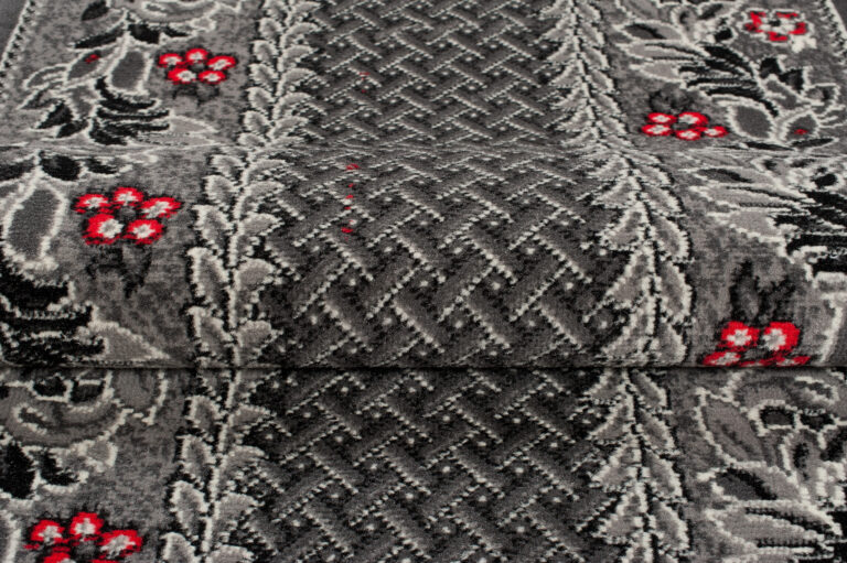 Tapis De Passage Dream Traditionnel Gris Motif Floral