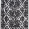 DREAM Tapis Moderne Serpent Moucheté Noir Blanc Fin